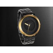 NIXON時尚都會黑金腕錶