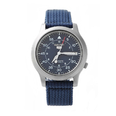 SEIKO帆布軍用藍色機械錶